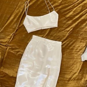 House of CB crop and midi skirt set